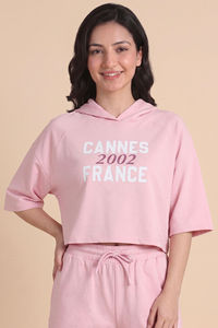 Zivame Athleisure Hooded Sweatshirt - Pink A Boo — thumbnail 1